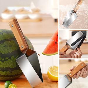 Watermelon Cutter & Slicer – Triangle Fruit Knife Utensil with 430 Stainless Steel Blade, Easy Melon Splitter Kitchen Gadget for Home Use