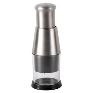 Manual Garlic Press, Onion & Garlic Chopper - Stainless Steel Blades, ABS Plastic Body - Ideal for Chopping Vegetables & Fruits - Kitchen Utensil