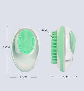 2-in-1 Dog & Cat Bath Brush - Soft Silicone Pet SPA Massage Comb for Hair Grooming & Cleaning