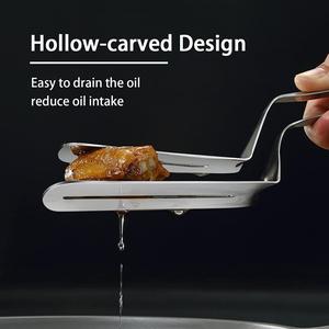 Stainless Steel Steak Clamp Food Clip – Multi-Functional Tongs for Bread, Meat, Grill Fish, BBQ, and Kitchen Cookware Utensil