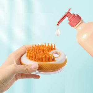 2-in-1 Dog & Cat Bath Brush - Soft Silicone Pet SPA Massage Comb for Hair Grooming & Cleaning