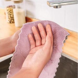 12 Pack Super Absorbent Lightweight Coral Velvet Dish Towels, Quick-Dry Microfiber Kitchen Cloths, Soft & Reusable Non-Stick Household Cleaning Rags