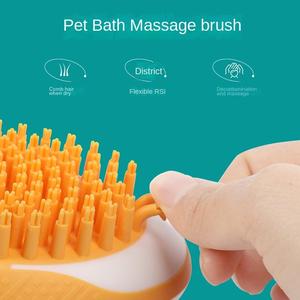2-in-1 Dog & Cat Bath Brush - Soft Silicone Pet SPA Massage Comb for Hair Grooming & Cleaning