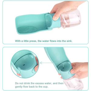 Portable Foldable Dog Water Bottle, Leak-Proof BPA-Free Travel Dispenser, White, 350ml & 550ml