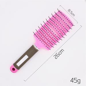 Detangling & Massage Hairbrush - Anti-Static, Curly & Wet Haircare,  Effortless Salon-Grade Styling, Heatless, Convenient Handle, Hair Comb
