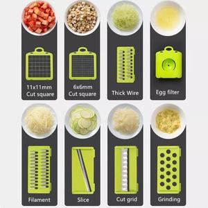 Multifunctional Vegetable Chopper & Slicer – Mandoline Slicer, Food Dicer, Cheese Grater - Stainless Steel Blades - Detachable - Kitchen Utensil