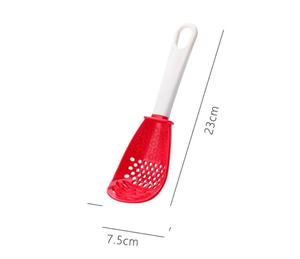 Multifunctional Slotted Spoon – Grind, Stir, Press Garlic & Ginger, Scoop, and Drain – Versatile Plastic Kitchen Utensil for Cooking & Stir-Fry
