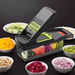 Multifunctional Vegetable Chopper & Slicer – Mandoline Slicer, Food Dicer, Cheese Grater - Stainless Steel Blades - Detachable - Kitchen Utensil