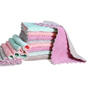 12 Pack Super Absorbent Lightweight Coral Velvet Dish Towels, Quick-Dry Microfiber Kitchen Cloths, Soft & Reusable Non-Stick Household Cleaning Rags