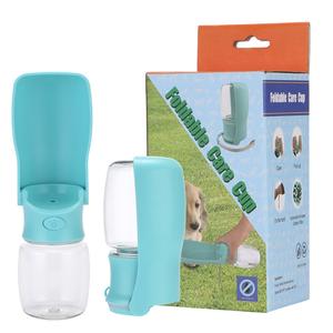 Portable Foldable Dog Water Bottle, Leak-Proof BPA-Free Travel Dispenser, White, 350ml & 550ml