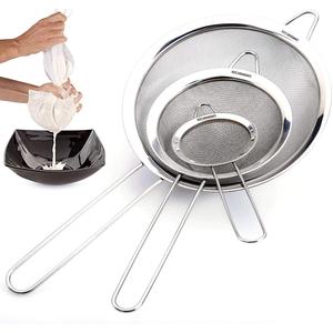 Set of 3 Size Mesh Strainers, Stainless Steel