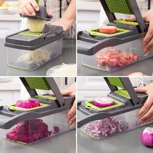 Multifunctional Vegetable Chopper & Slicer – Mandoline Slicer, Food Dicer, Cheese Grater - Stainless Steel Blades - Detachable - Kitchen Utensil