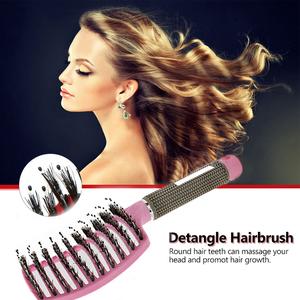 Detangling & Massage Hairbrush - Anti-Static, Curly & Wet Haircare,  Effortless Salon-Grade Styling, Heatless, Convenient Handle, Hair Comb